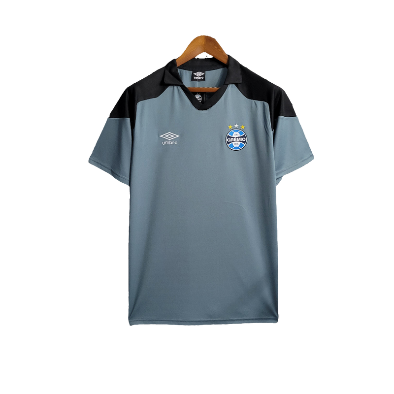 Camisa Grêmio 23/24 Treino - Cinza - Versão Torcedor