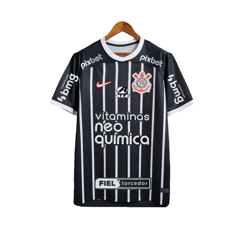 Camisa Corinthians 23/24 II Away - Todos os Patrocínios - Versão Torcedor