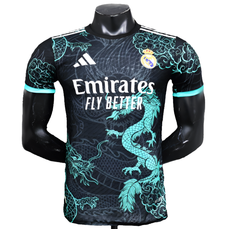 Camisa Real Madrid 25/26 Edição Especial - Preto e Azul Celeste - Versão Jogador